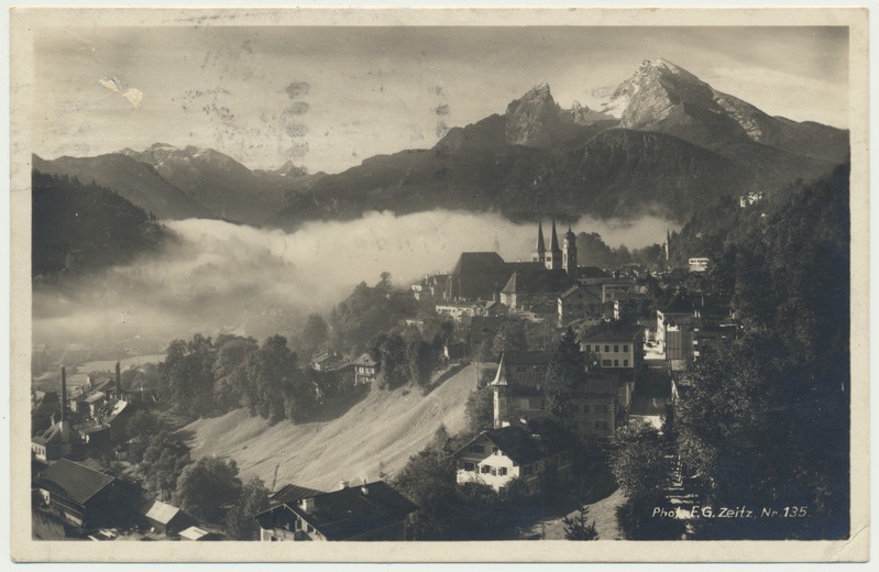 fotopostkaart, Saksamaa, Berchtesgaden, üldvaade, u 1935