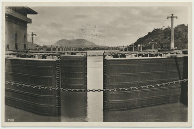 värviline fotopostkaart, Panama kanal, u 1935  duplicate photo