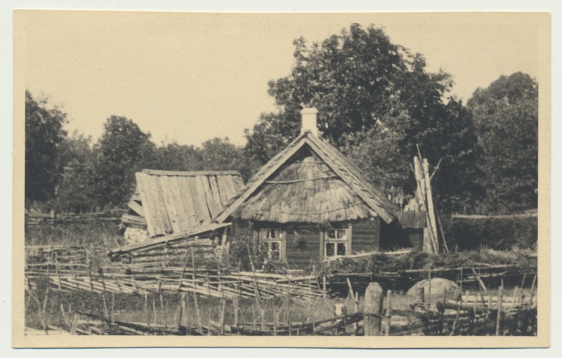 fotopostkaart, Saaremaa, taluhooned, roigasaed, u 1930, foto V. Suraš