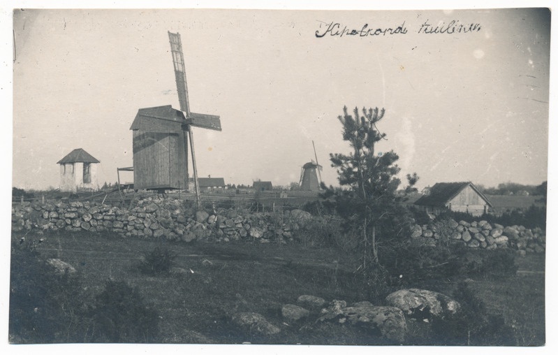 fotopostkaart, Saaremaa, Kihelkonna tuulikud, u 1920?
