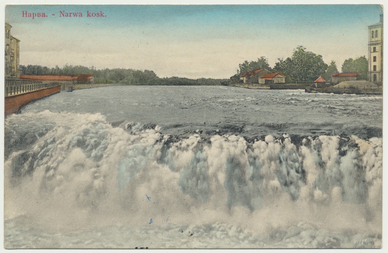 värviline trükipostkaart, Narva, Suur juga, u 1910