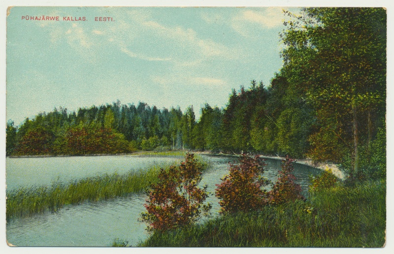 värviline trükipostkaart, Pühajärv, u 1905