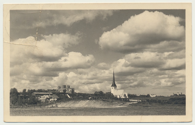 fotopostkaart, Rakvere, üldvaade, 1937, foto J. Triefeldt