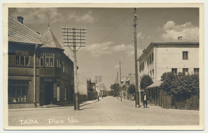 fotopostkaart, Tapa, Pikk tn, u 1935