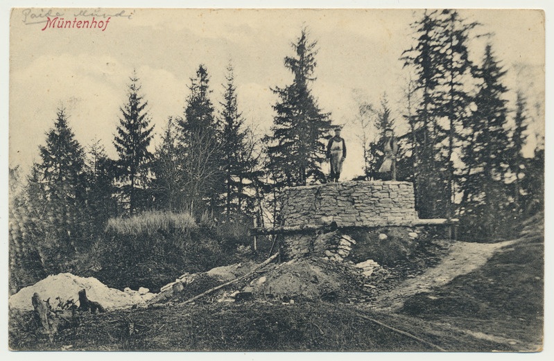 trükipostkaart, Järvamaa, Mündi mõisa ehitus, u 1905