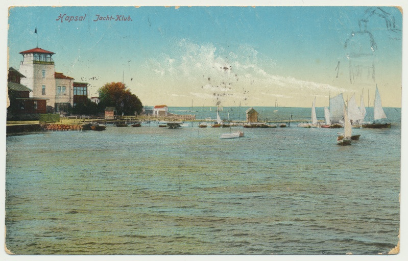 värviline trükipostkaart, Haapsalu jahtklubi, u 1910