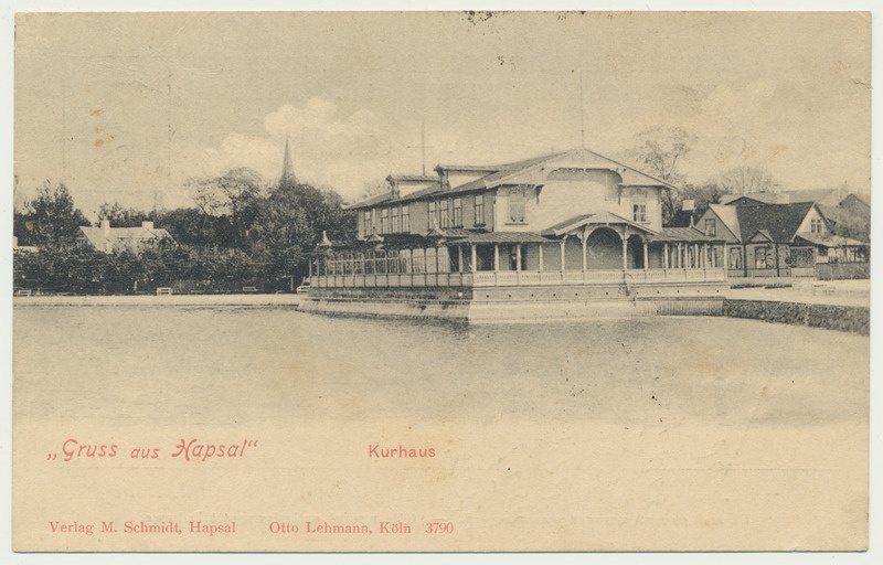 trükipostkaart, Haapsalu, kuursaal, u 1905