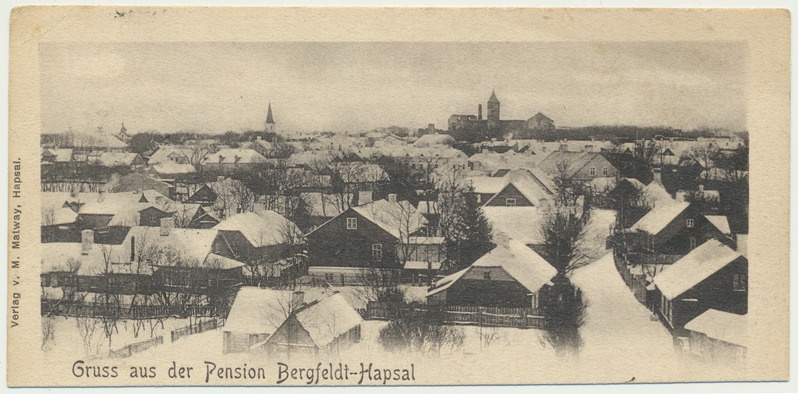trükipostkaart, Haapsalu, üldvaade, u 1905