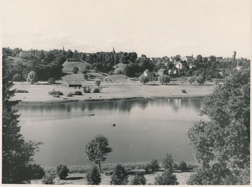 foto, Viljandi, järv, lossimäed, linn, u 1960, foto A. Kiisla