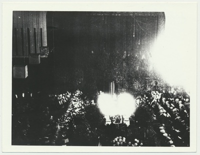 fotokoopia, August Kitzbergi matus, teater Vanemuine, 1927  duplicate photo