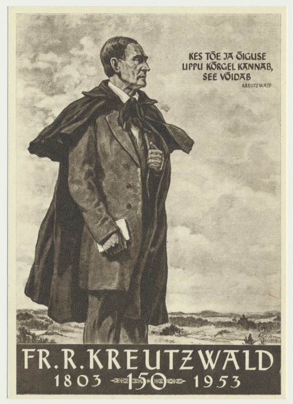 trükipostkaart, E. Einmann "Fr. R. Kreutzwald"