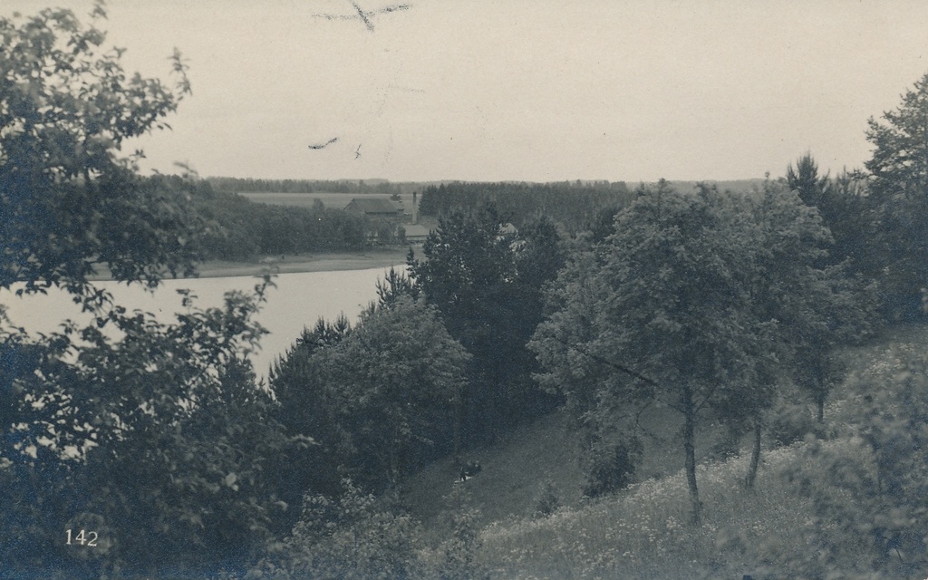 foto, Viljandi, Männimäe, järv, Sammuli (osa tehasest), u 1910, foto J. Riet