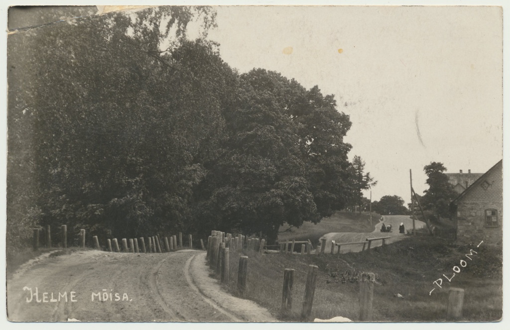 foto, Valgamaa, Helme mõis, tee, abihooned, u 1930