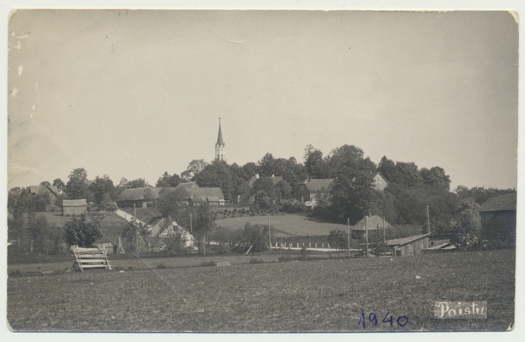 foto, Viljandimaa, Paistu alevik, üldvaade, 1940