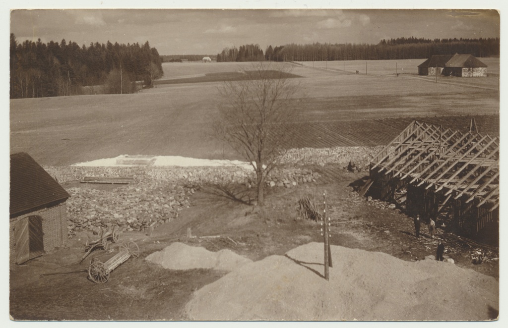 foto, Viljandimaa, Õisu meierei plats, u 1925, foto P. Eier