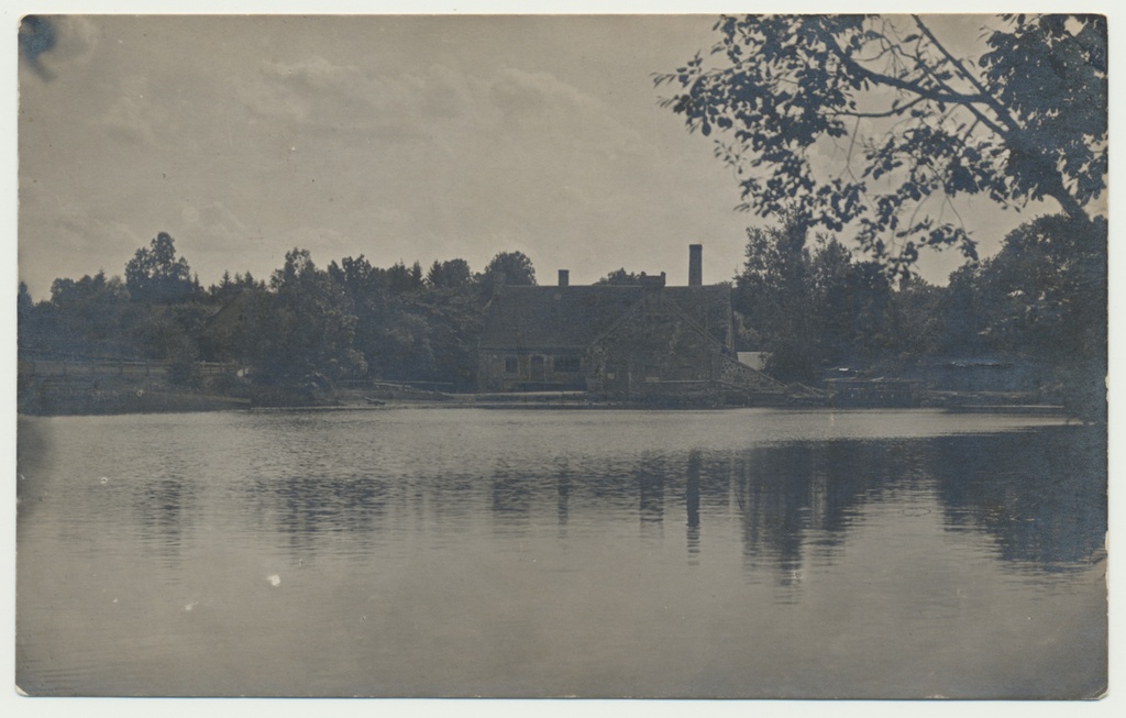 foto, Viljandimaa, Õisu mõis, viinaköök, tiik, u 1920