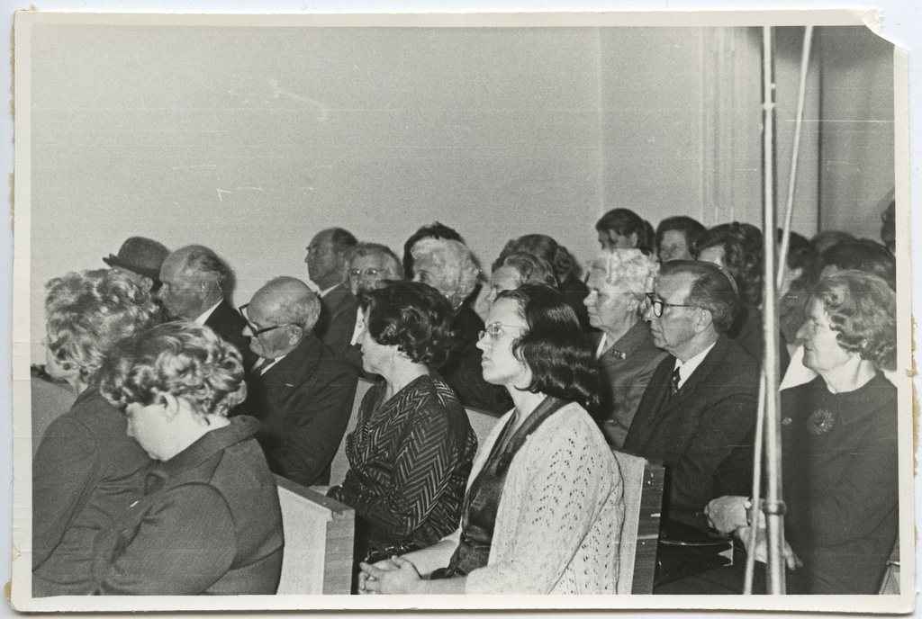 10. aastapäeva konverentsile eelnev pidulik aktus lektooriumis 21. oktoobril 1971. Vaade lektooriumi.