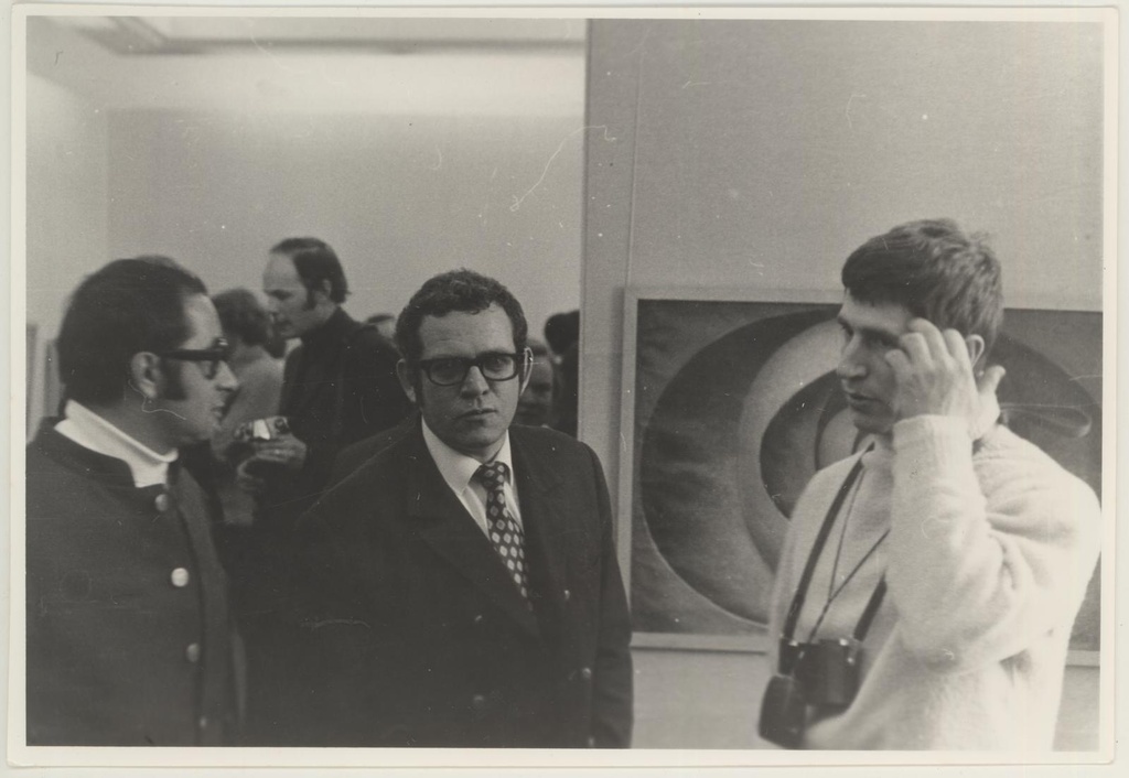 Ülo Soosteri teoste näituse avamine 10.04.1971. I korrusel. Näitusesaalis.