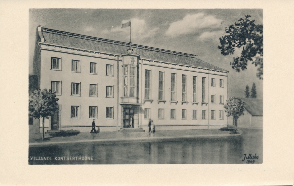 foto, Viljandi kultuurimaja (Tallinna t 5), kavand, J. Muks, 1949