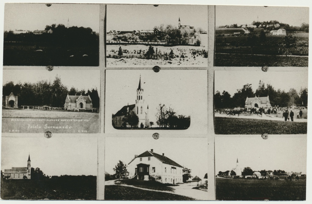 fotokoopia, Viljandimaa, Holstre ja Paistu 9 vaadet, 1913, foto H. Silk