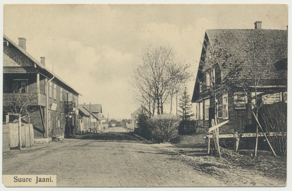 trükipostkaart, Viljandimaa, Suure-Jaani, Pärnu tn, u 1915, kirjastaja J. Litter