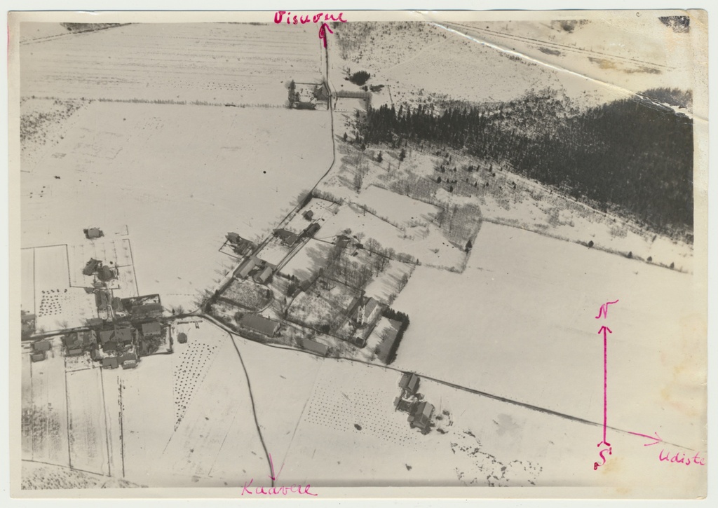 aerofoto, Viljandimaa, Kolga-Jaani, talv, 1926, foto Elmar Adof