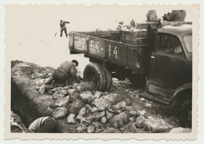 foto, Viljandimaa, Kõpu kultuurimaja ehitus, 1960  duplicate photo