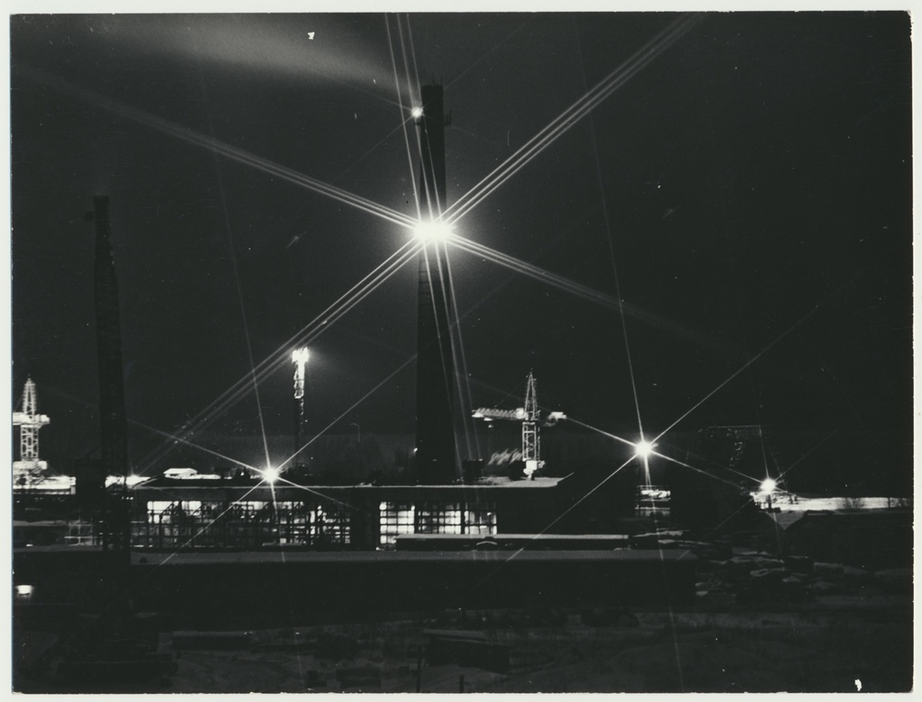 foto, Viljandi, KEK-i katlamaja ehitus, u 1970