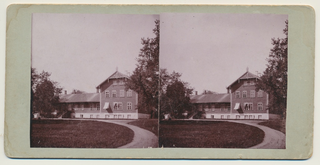 stereofoto, Viljandimaa, Pärsti mõis, peahoone, u 1905
