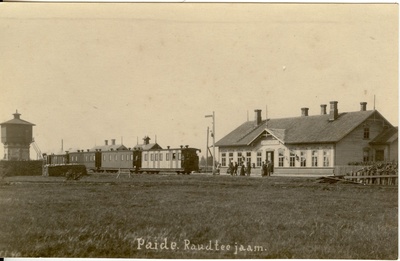 Photo, Paide Railway Station in the 1920s a.  duplicate photo