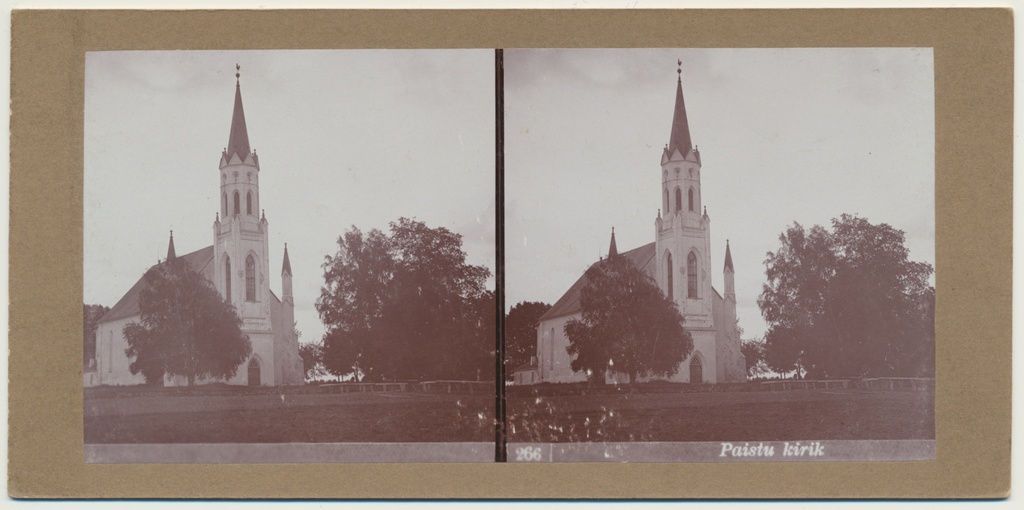 stereofoto, Viljandimaa, Paistu kirik, u 1905