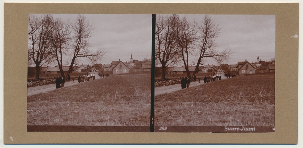stereofoto, Viljandimaa, Suure-Jaani üldvaade, u 1910