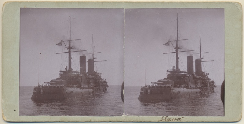 stereofoto, Vene sõjalaev Slava, u 1910
