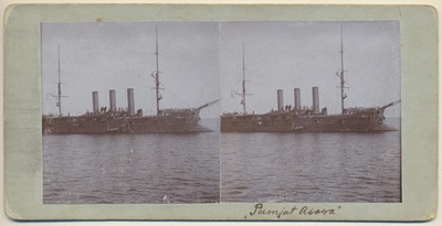 stereofoto, Vene sõjalaev Pamjat Azova, 20.06.1906  duplicate photo