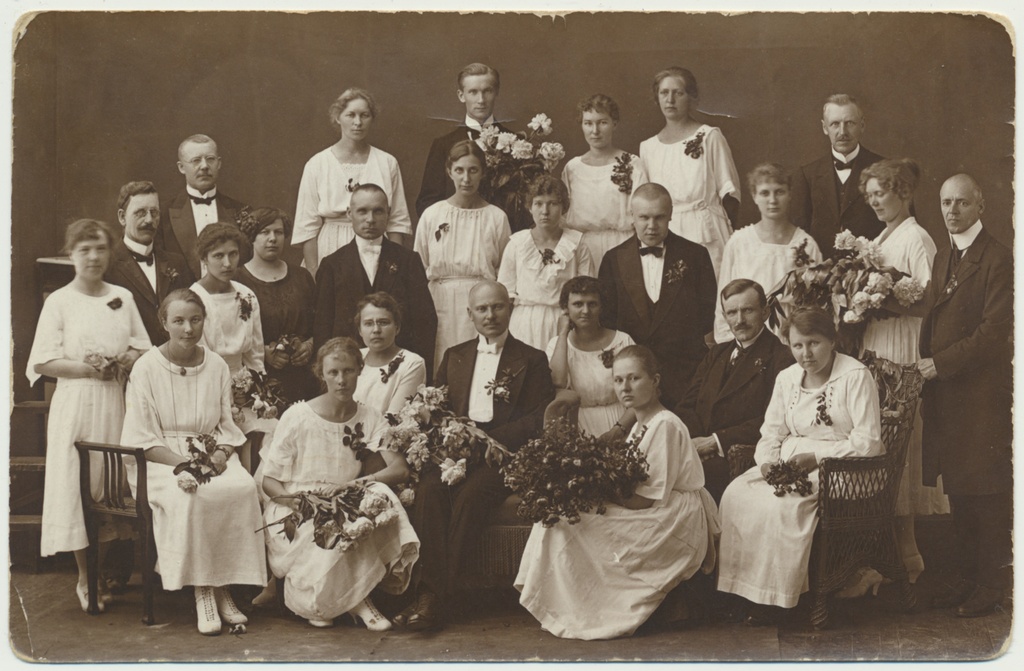 foto, Viljandi Eesti Haridusseltsi kool, õpetajad, ka V. Ormisson, 1922 või 1923