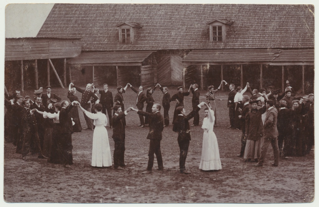 foto, A. Õunapuu võimlemise ja laulumängu kursus, 1908, foto J. Riet