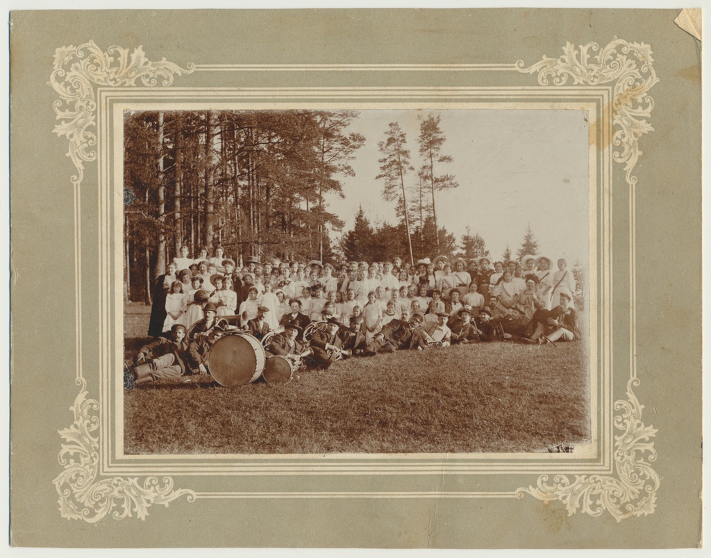 foto, Viljandi Tütarlaste kool, orkester, Sinialliku, u 1910