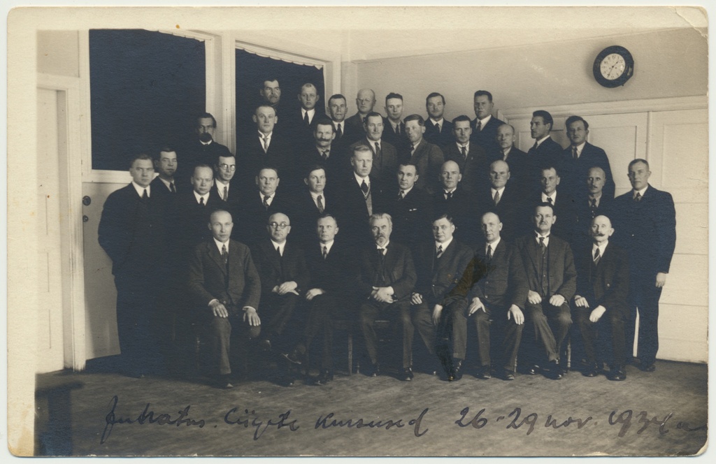 foto, Võhma Majandusühisus, kursused, ka J. Pitka, J. Põdra, J. Scheller, 1934