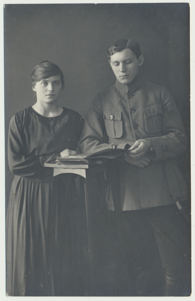 foto, Wilhelm Vaga abikaasaga, u 1920