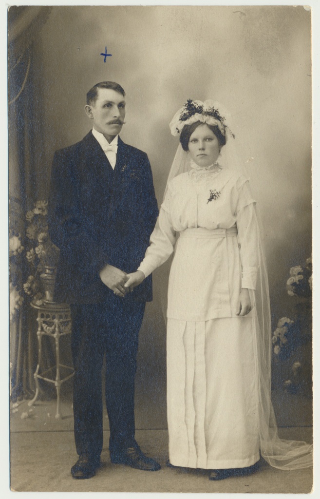 foto, Jaan ja Mari Lorup, laulatus, u 1895