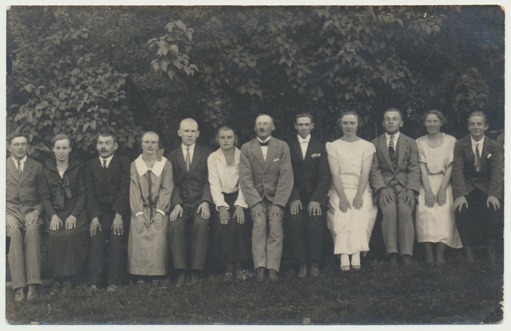 foto, Viljandimaa, Pahuvere, Ritso t, grupp, leeripidu, 1925