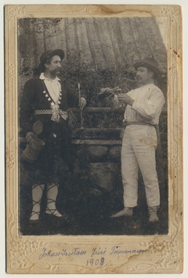 foto, Jüri Tamme (Kõpu, Junsi t) ja Johan Isutam (Laiuse v), Kõpu, 1908  duplicate photo