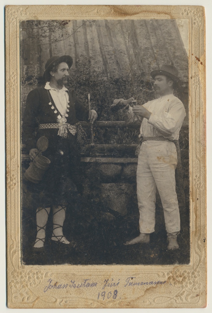 foto, Jüri Tamme (Kõpu, Junsi t) ja Johan Isutam (Laiuse v), Kõpu, 1908
