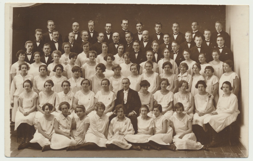 foto, Viljandi segakoor Koit, dirigent J. Saar, 1934