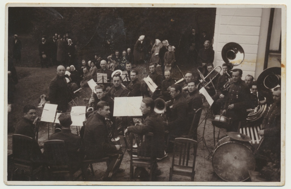 foto, Viljandimaa, Kärstna?, tuletõrje orkester, u 1935