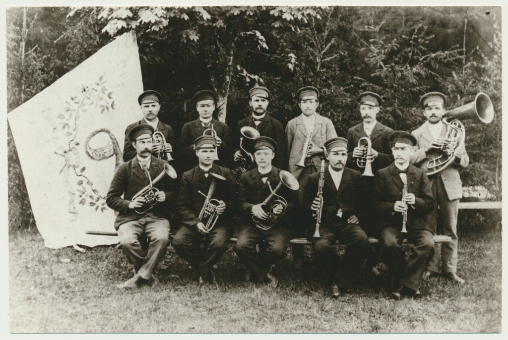 fotokoopia, Viljandimaa, Suure-Kõpu pasunakoor, u 1910, repro L. Vellema