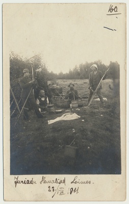 foto, Viljandi khk, Loime talu, heinategu, 1921  duplicate photo