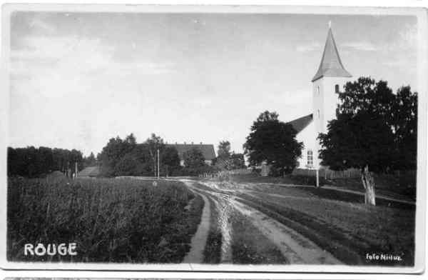 Photo of the road at the church of Rõuge