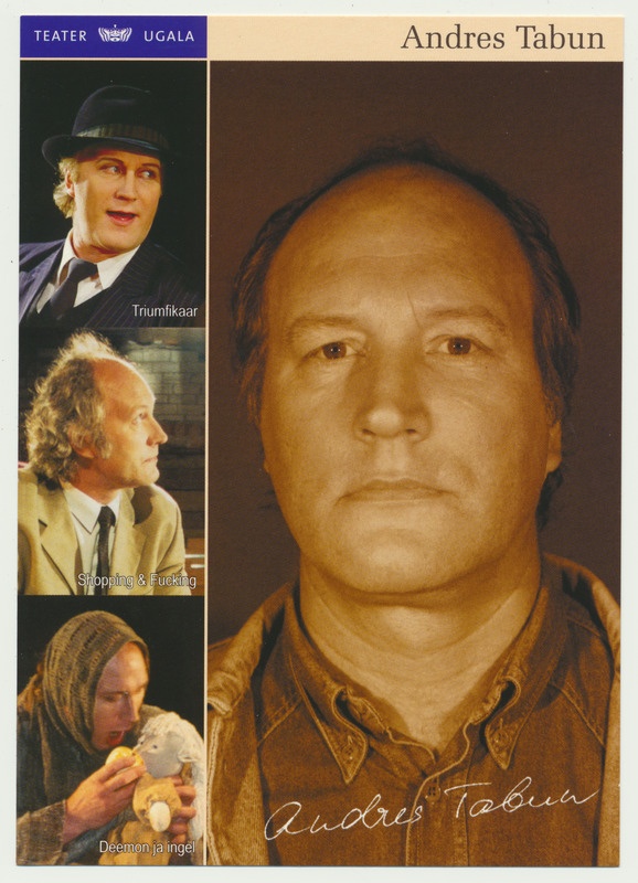 postkaart, Andres Tabun, teater Ugala