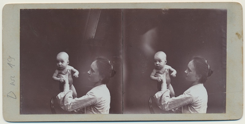 stereofoto, Marie ja Hilja Riet, 1905